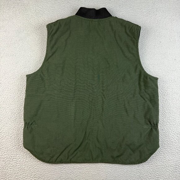Arctic Quilt Lined Canvas Workwear Vest Men's 2XL Outdoor Hunter Green Full Zip - Picture 2 of 7